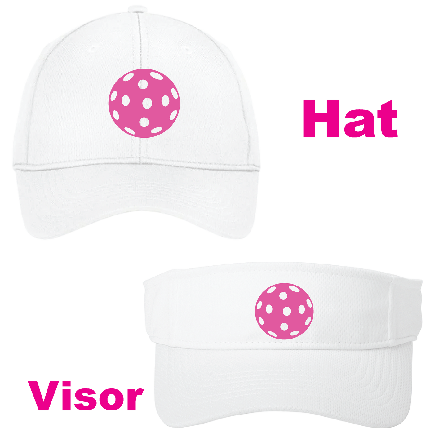 Pink Ballers | Customizable White Hat | 100% Polyester