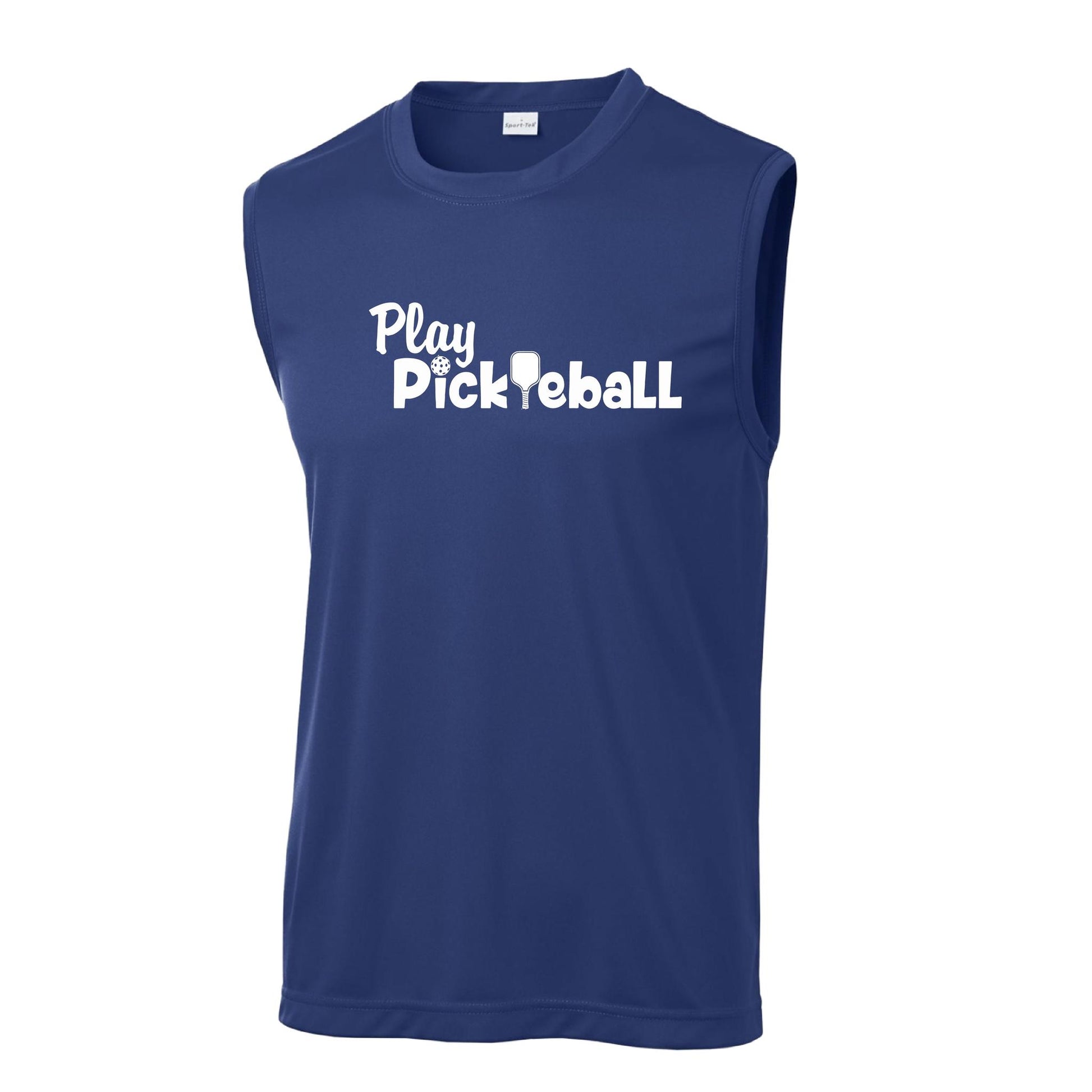 Play Pickleball | Men's Sleeveless Pickleball Performance T-Shirt | 100% Polyester