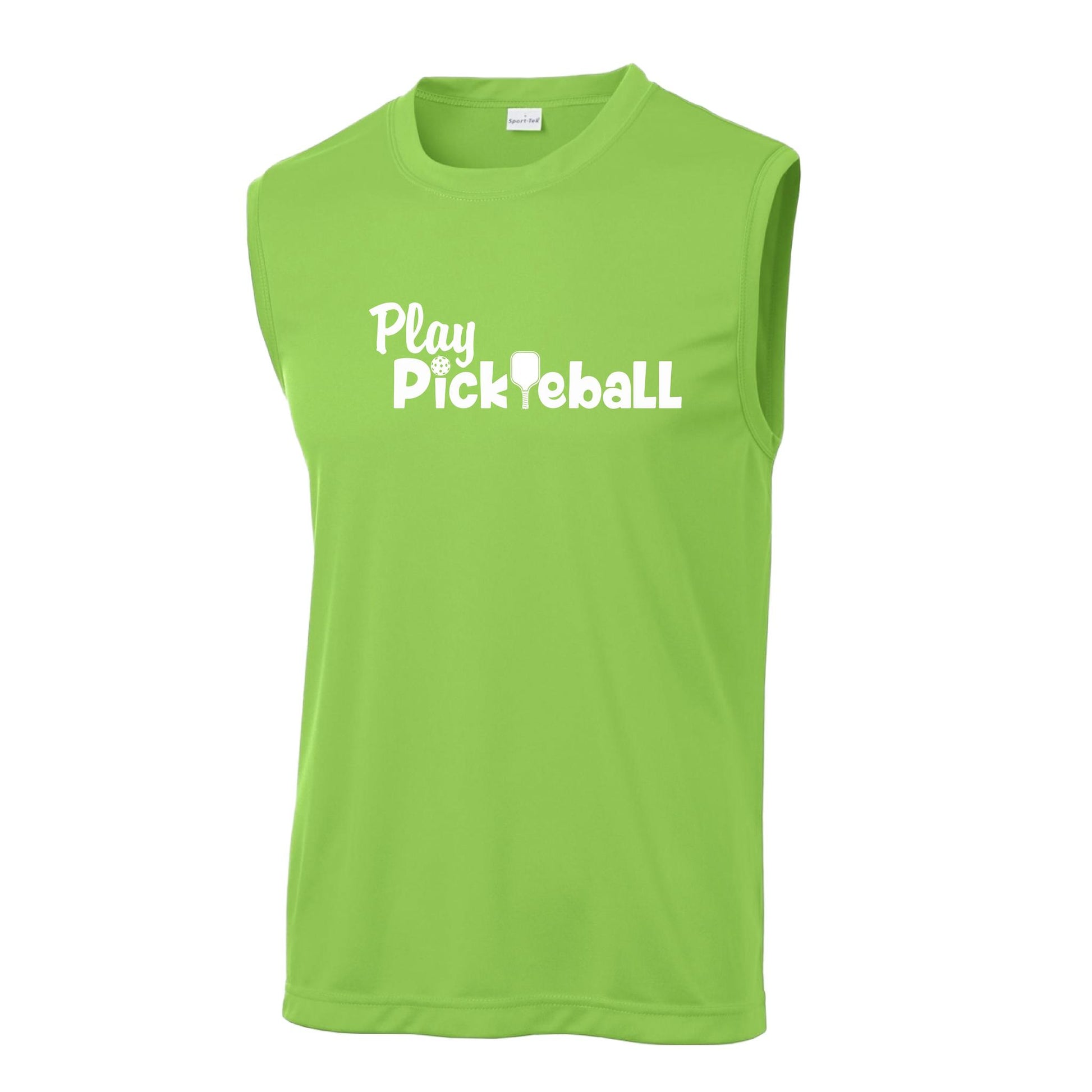 Play Pickleball | Men's Sleeveless Pickleball Performance T-Shirt | 100% Polyester