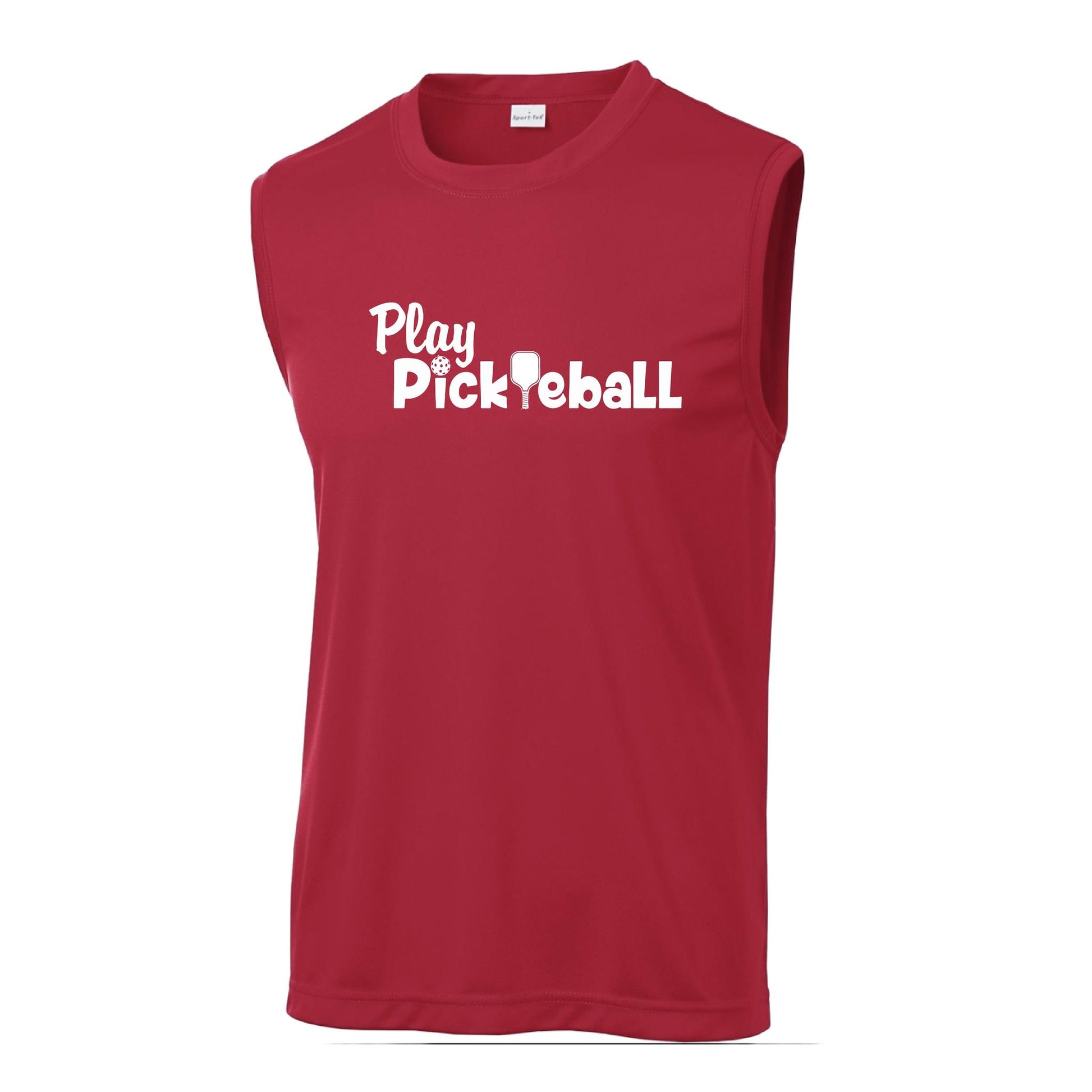 Play Pickleball | Men's Sleeveless Pickleball Performance T-Shirt | 100% Polyester
