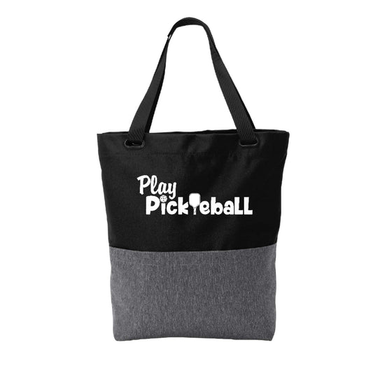Play Pickleball | Pickleball Sports Convertible Tote Bag | Medium Size Court Tote Bag
