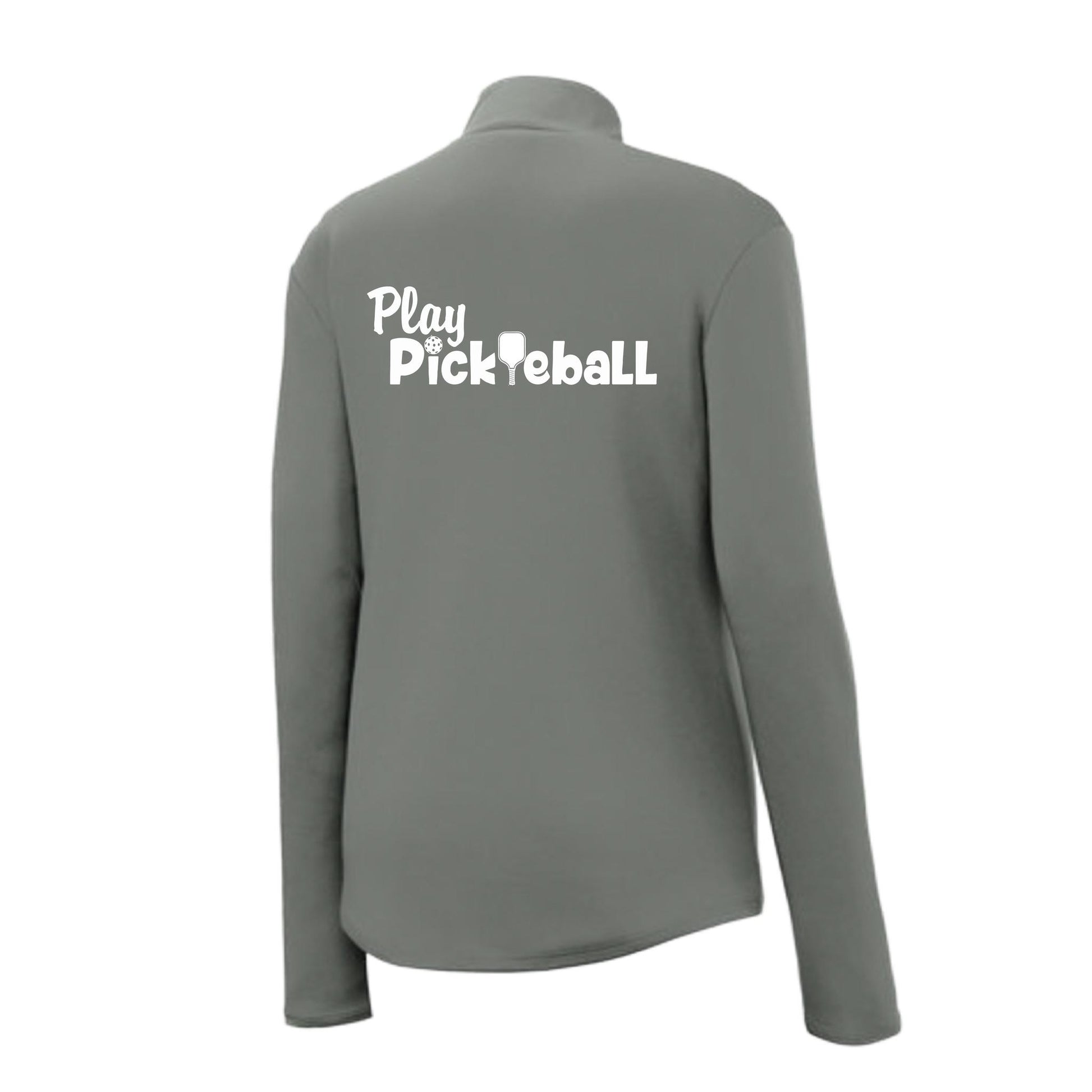 Play Pickleball | Women's 1/4 Zip Pullover Athletic Performance Shirt | 100% Polyester