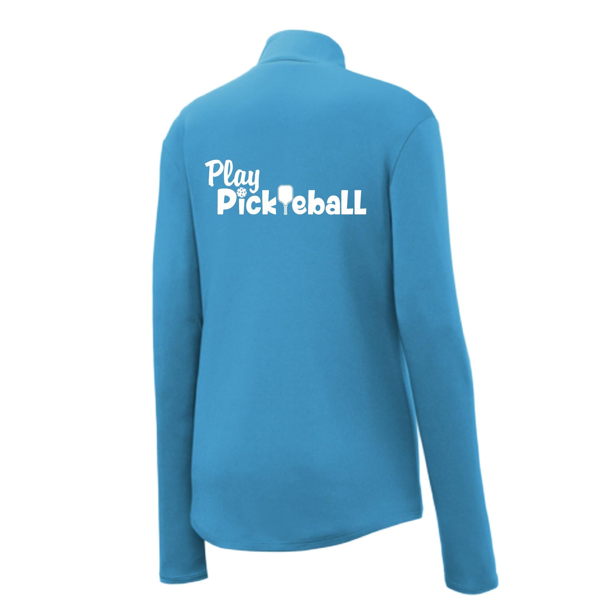 Play Pickleball | Women's 1/4 Zip Pullover Athletic Performance Shirt | 100% Polyester