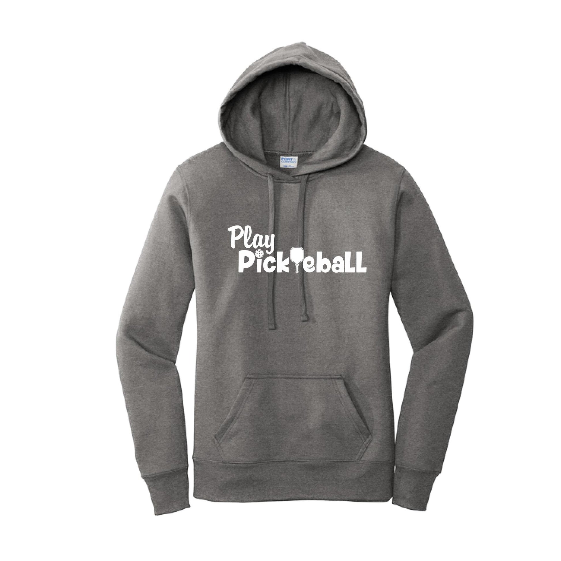 Play Pickleball | Women’s Fitted Hoodie Pickleball Sweatshirt | 50% Cotton 50% Poly Fleece