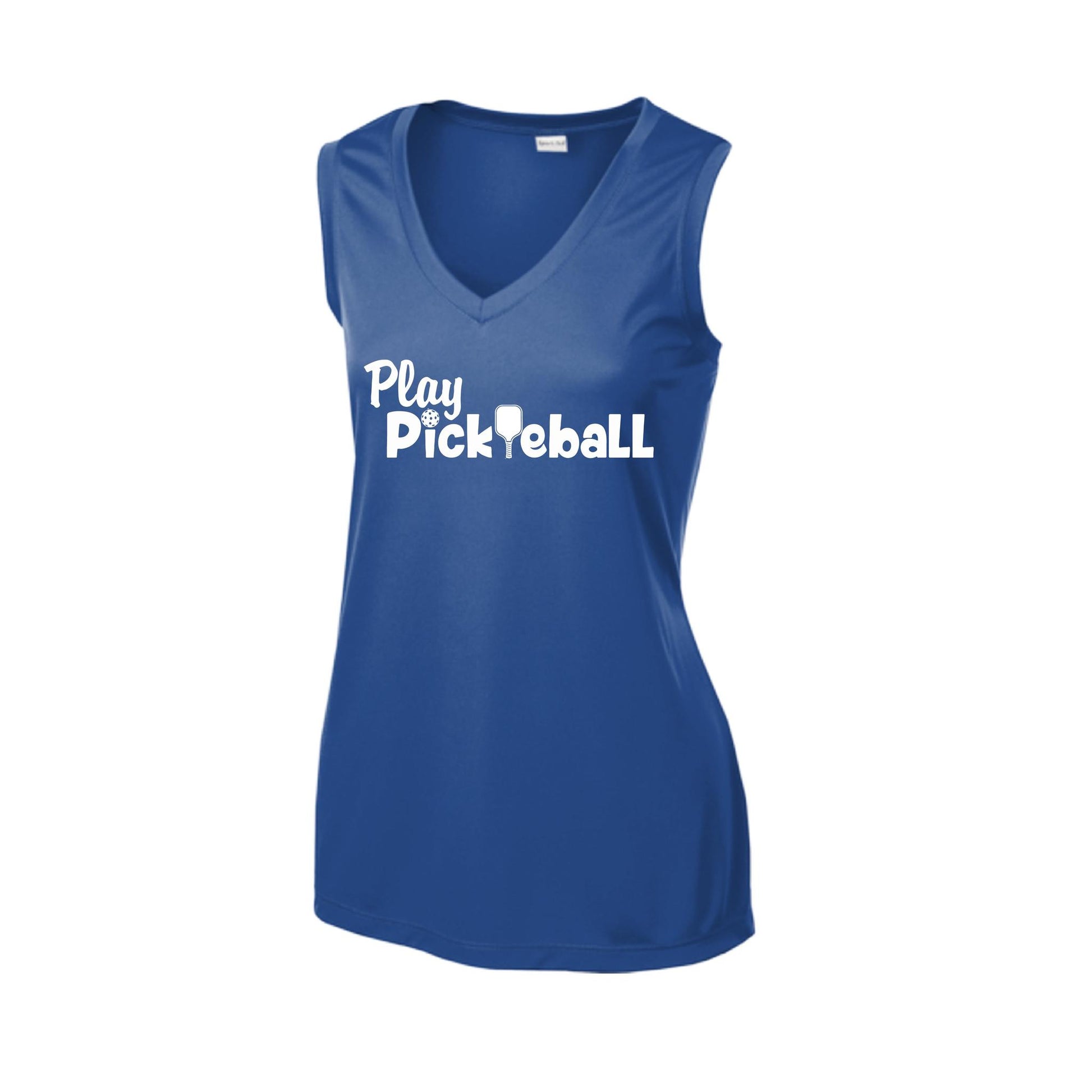 Play Pickleball | Women’s Sleeveless Performance T-Shirt | 100% Polyester