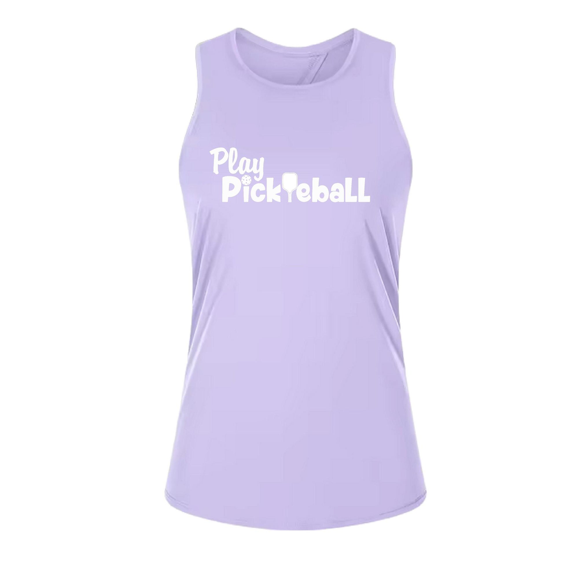 Play Pickleball | Women's Split Back or Tied Back Pickleball Tank | 80/20 Nylon Spandex Mix