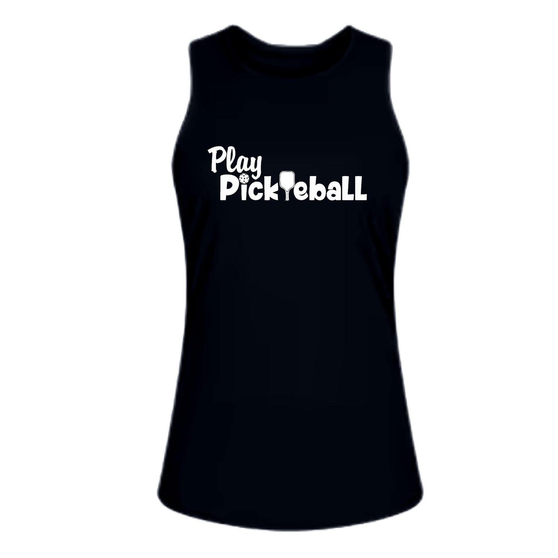 Play Pickleball | Women's Split Back or Tied Back Pickleball Tank | 80/20 Nylon Spandex Mix