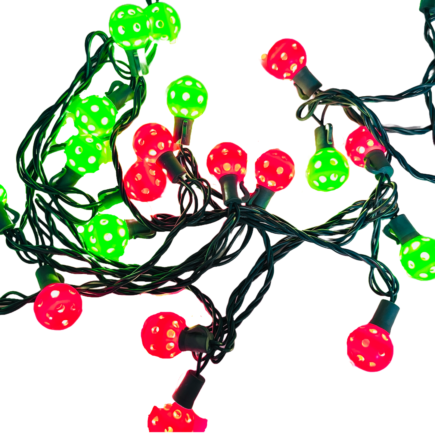 Micro Picklebal Christmas String Lights | Pickleball Christmas Gifts And Decor