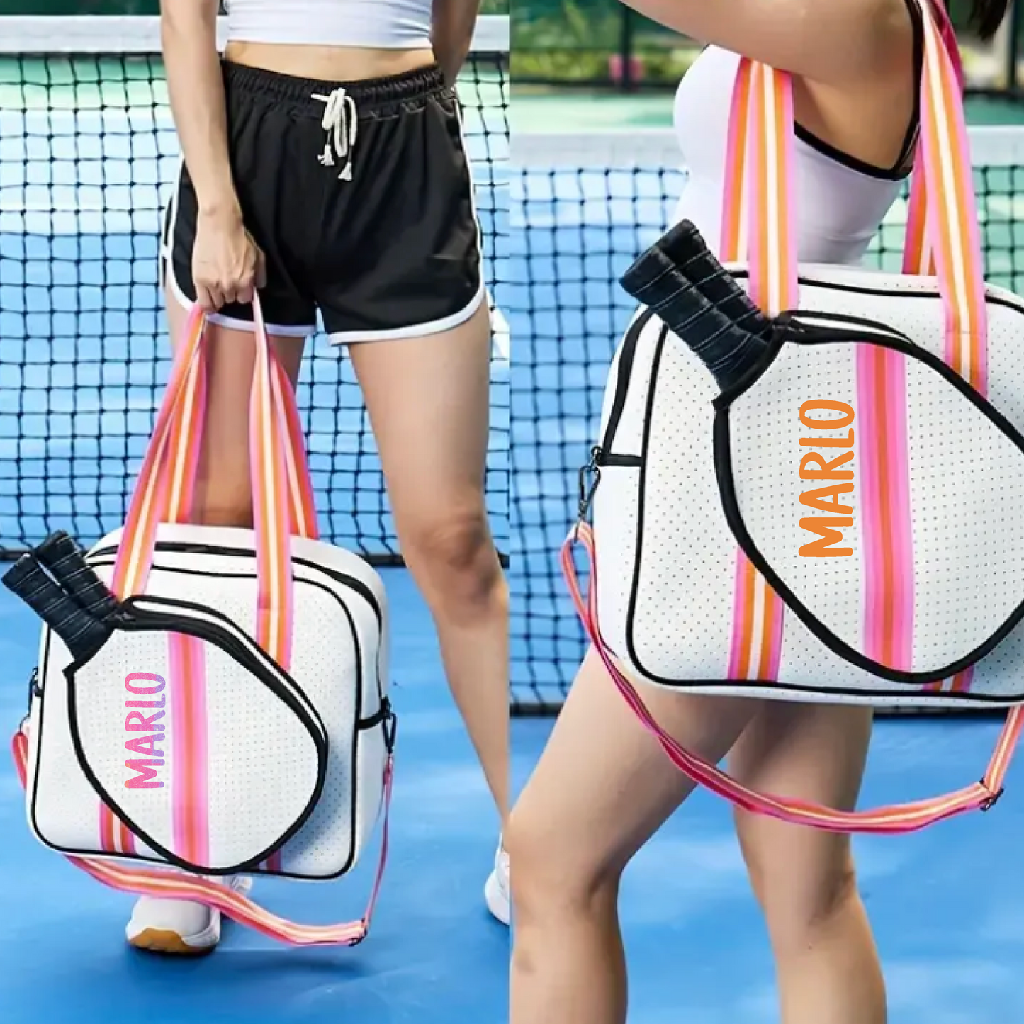 Posh Perfect Pickleball Bag | Personalized Pickleball and Paddle Sports Bag | Large Size Court Tote Bag