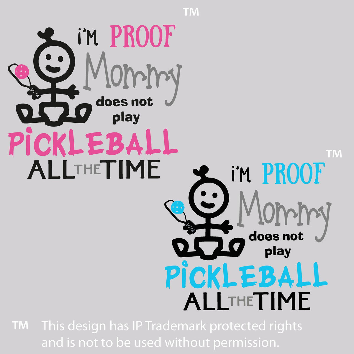 Proof That Mommy Does Not Play Pickleball All The Time | Infant Short Sleeve One-Piece Bodysuit | 100% Cotton