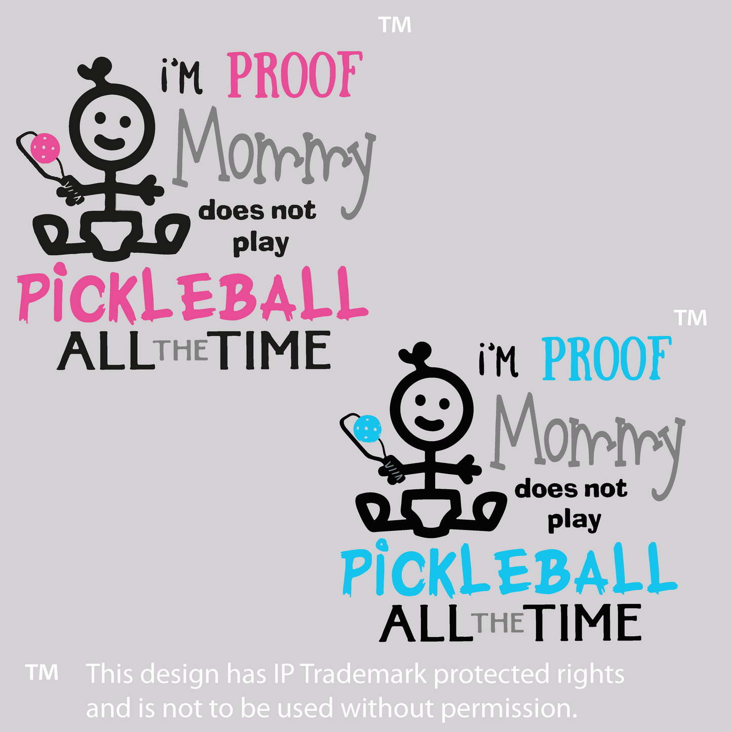 Proof That Mommy Does Not Play Pickleball All The Time | Infant Long Sleeve Onesie | 100% Cotton