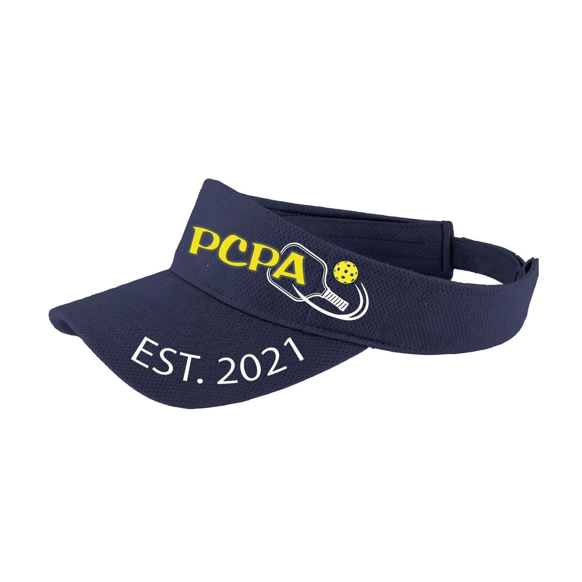 Pueblo County Pickleball Association (White) | Pickleball Visors | Moisture Wicking 100% Polyester