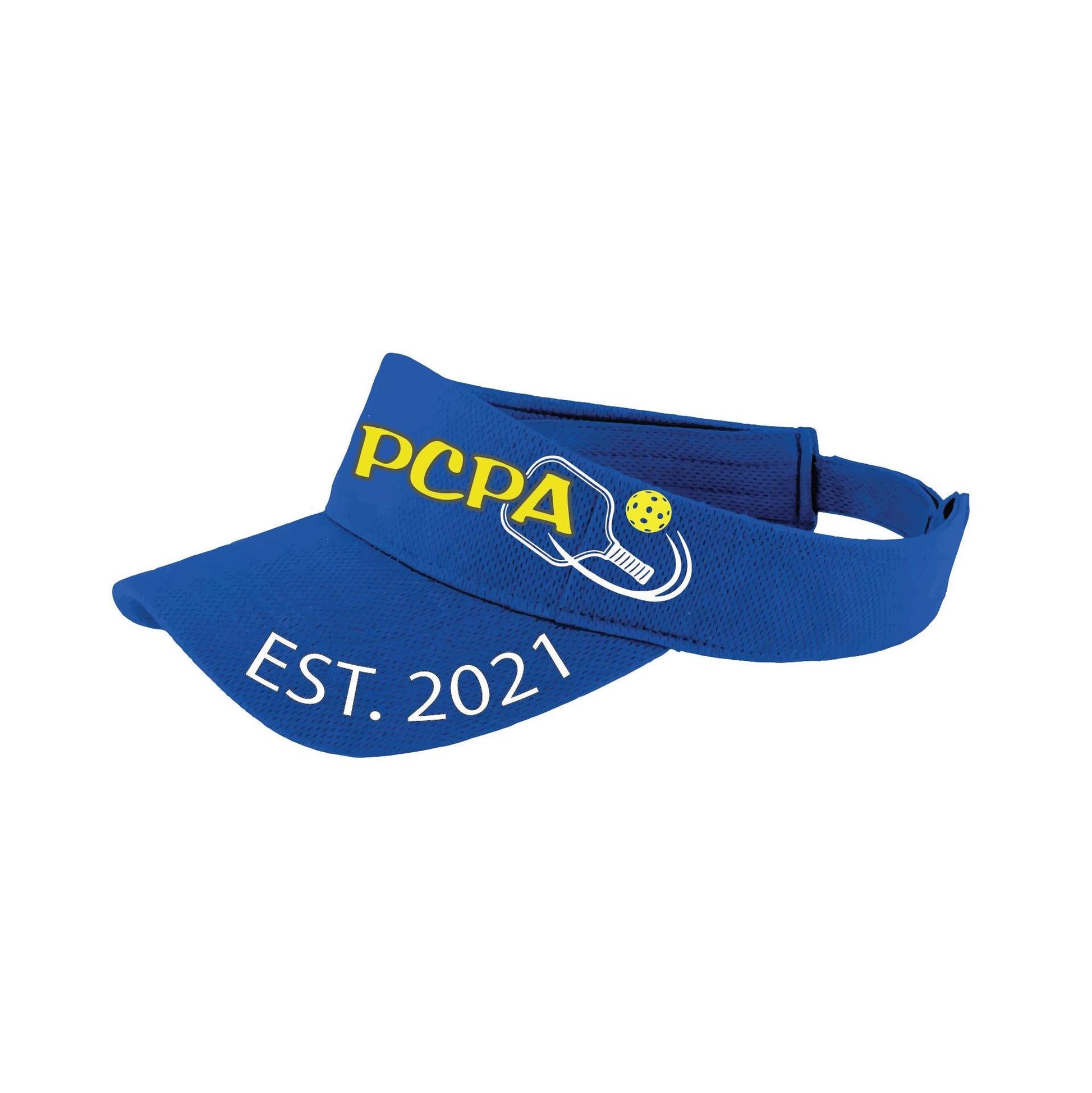 Pueblo County Pickleball Association (White) | Pickleball Visors | Moisture Wicking 100% Polyester