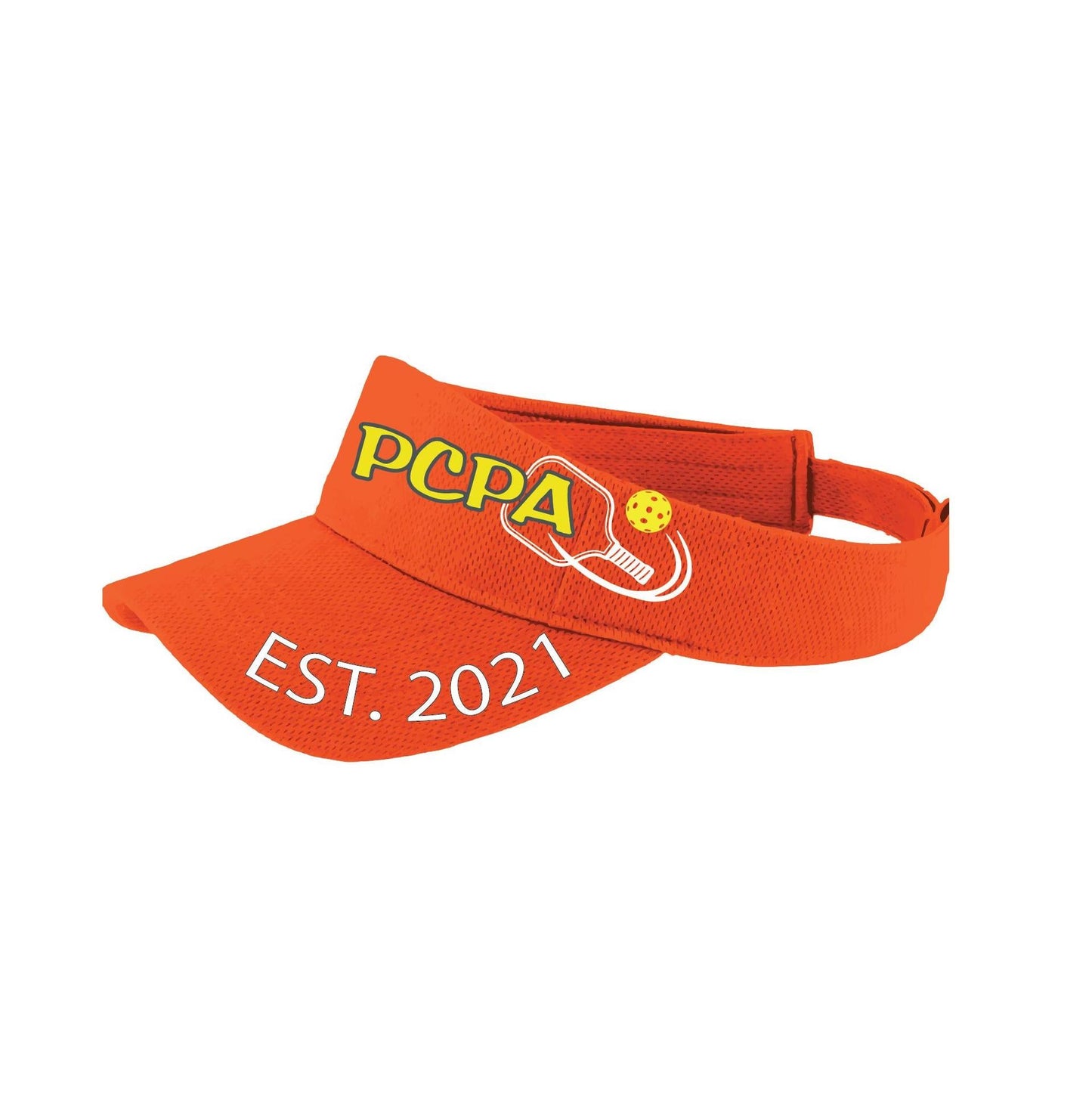Pueblo County Pickleball Association (White) | Pickleball Visors | Moisture Wicking 100% Polyester