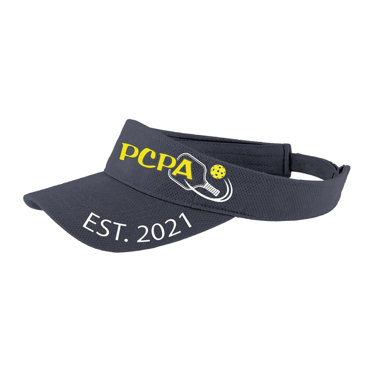Pueblo County Pickleball Association (White) | Pickleball Visors | Moisture Wicking 100% Polyester