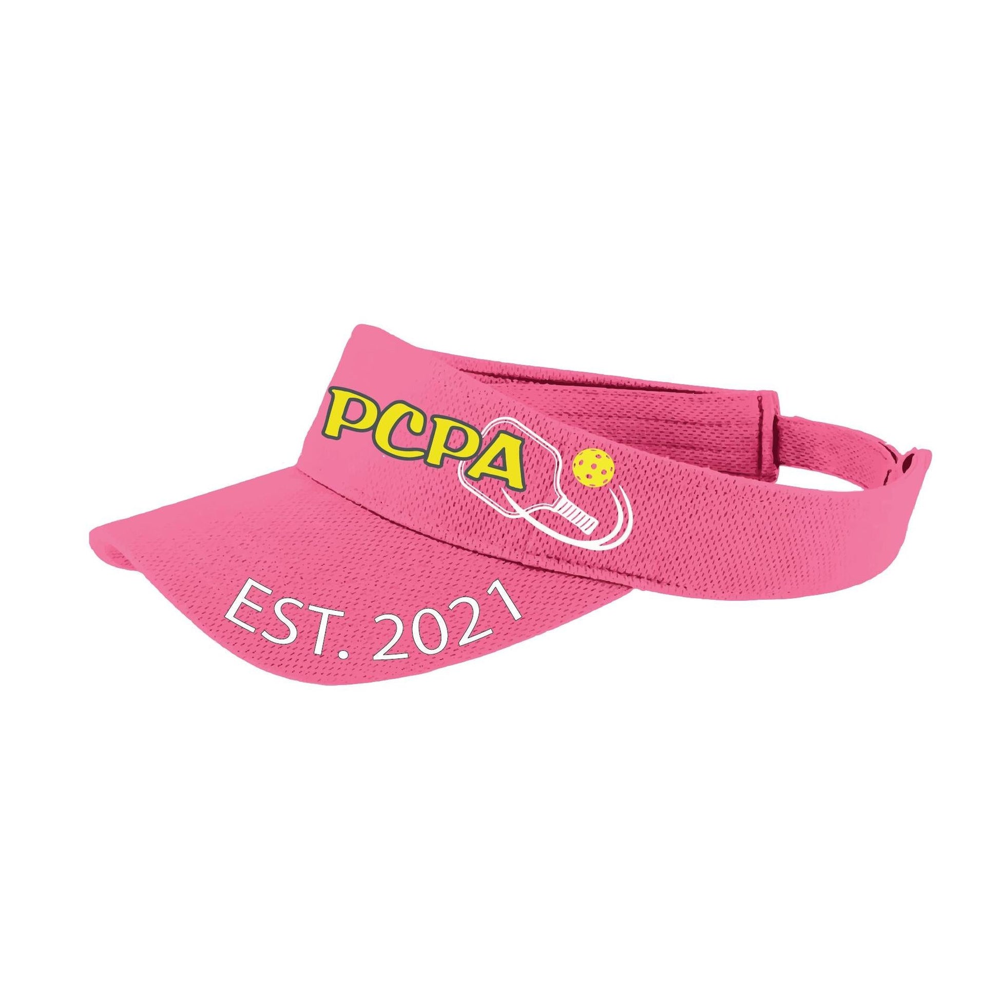 Pueblo County Pickleball Association (White) | Pickleball Visors | Moisture Wicking 100% Polyester