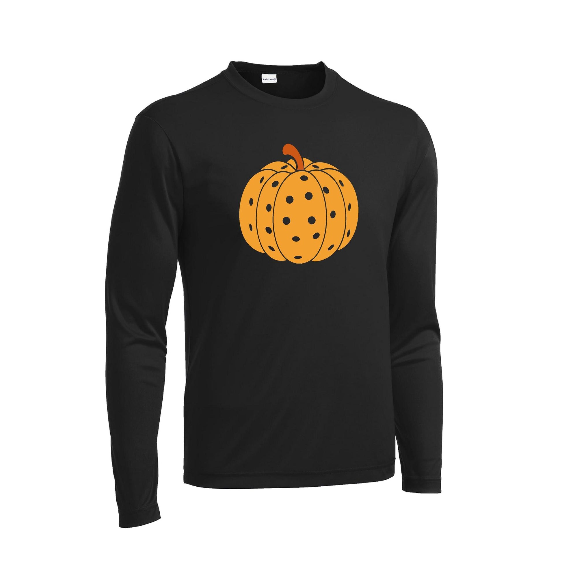 Pumpkin Pickleball | Men's Long Sleeve Athletic Performance T-Shirt | 100% Polyester