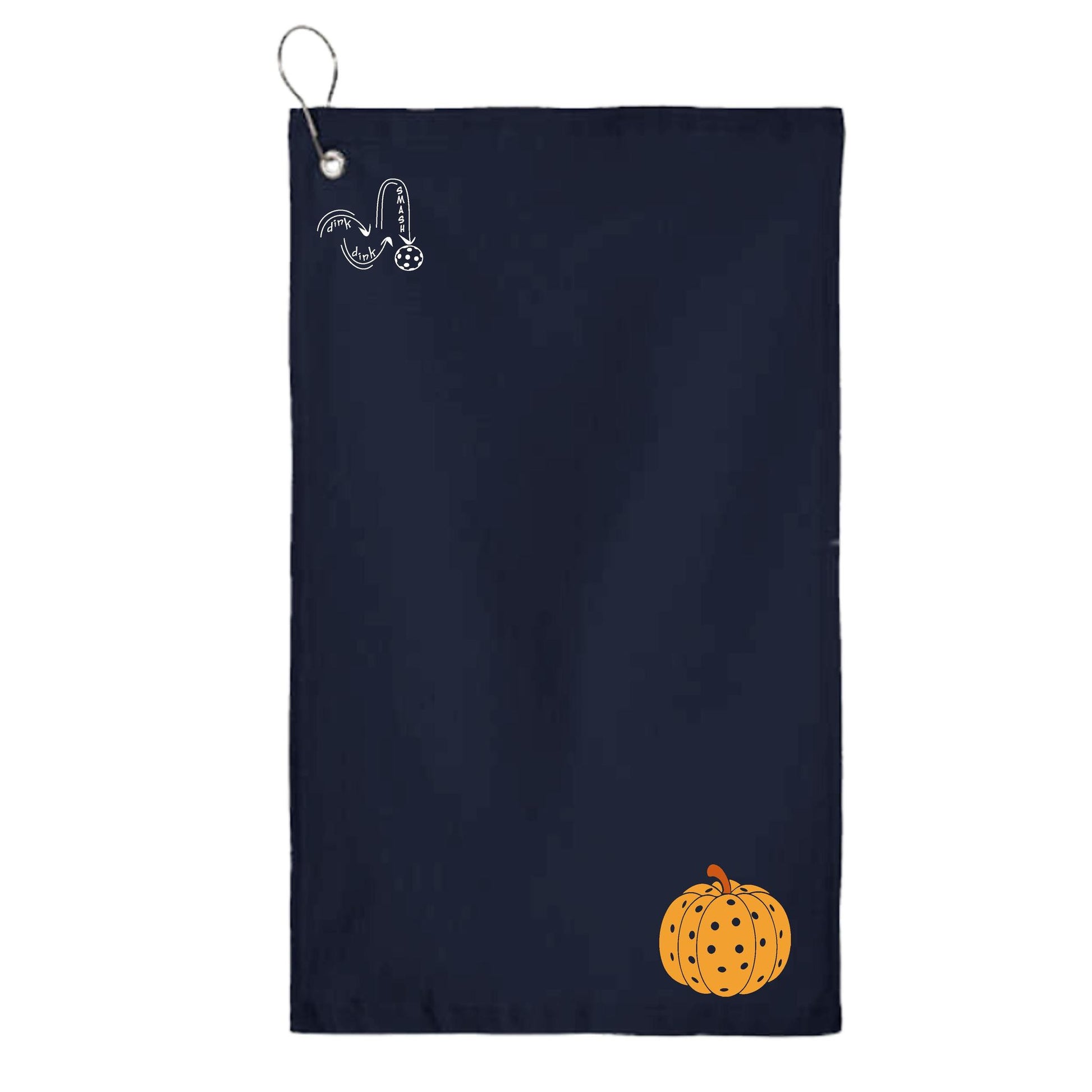 Pumpkin Pickleball | Pickleball Court Towels | Grommeted 100% Cotton Terry Velour