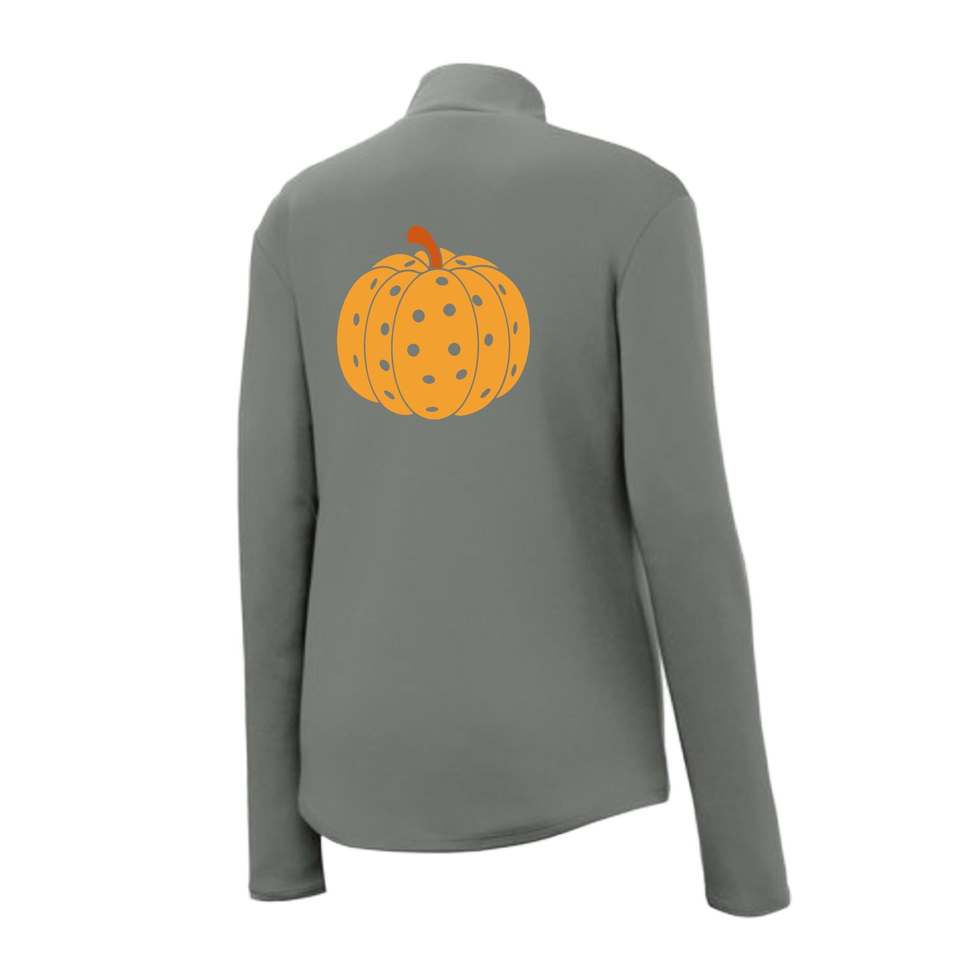 Pumpkin Pickleball | Women's 1/4 Zip Pickleball Performance Pullover Shirt | 100% Polyester
