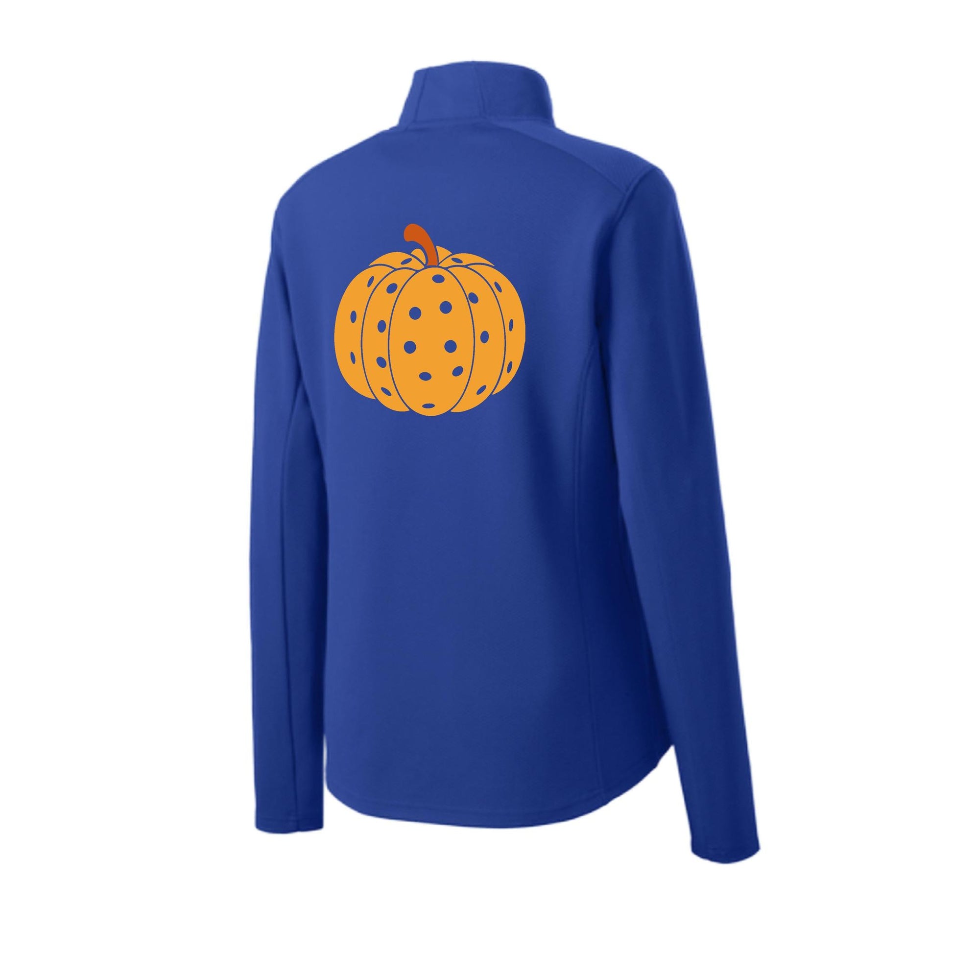 Pumpkin Pickleball | Women's 1/4 Zip Pickleball Performance Pullover Shirt | 100% Polyester