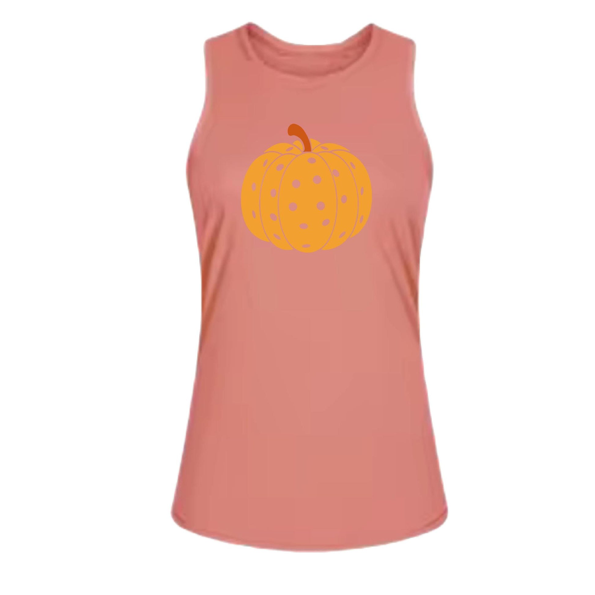 Pumpkin Pickleball | Women's Split Back or Tied Back Pickleball Performance Tank | 80/20 Nylon Spandex Mix
