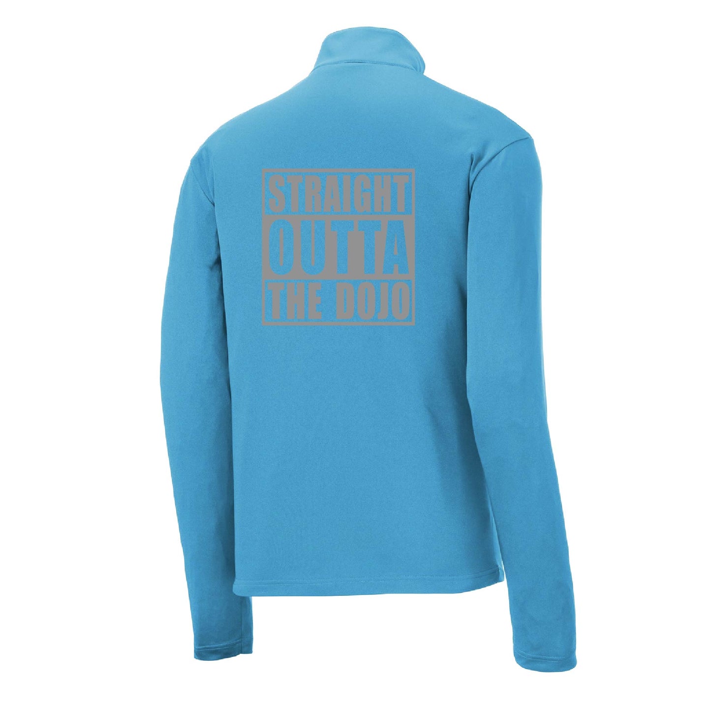 Straight Otta the Dojo | Men's 1/4 Zip Long Sleeve Pullover Athletic Karate Performance Shirt | 100% Polyester