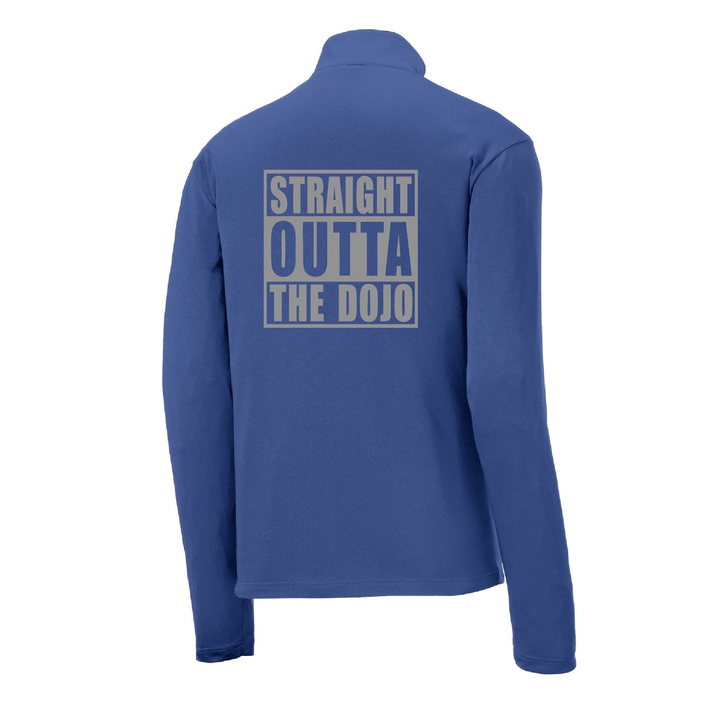 Straight Otta the Dojo | Men's 1/4 Zip Long Sleeve Pullover Athletic Karate Performance Shirt | 100% Polyester