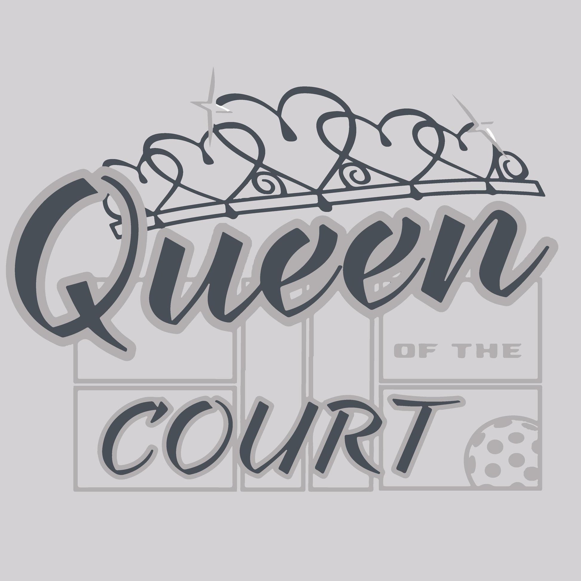 Queen Of The Pickleball Court | Women’s Short Sleeve Crewneck Pickleball Performance T-Shirts | 100% Polyester
