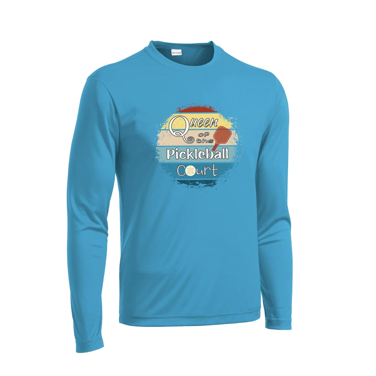 Queen of the Pickleball Court | Men's Long Sleeve Athletic Performance T-Shirt | 100% Polyester