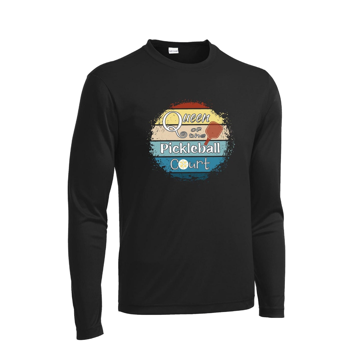 Queen of the Pickleball Court | Men's Long Sleeve Athletic Performance T-Shirt | 100% Polyester