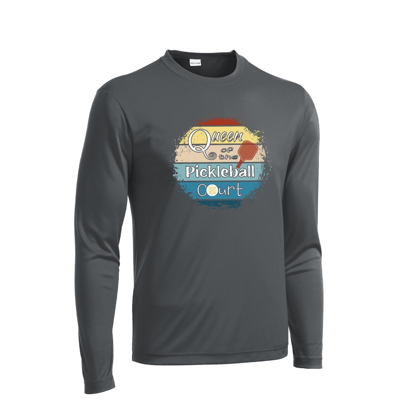 Queen of the Pickleball Court | Men's Long Sleeve Athletic Performance T-Shirt | 100% Polyester