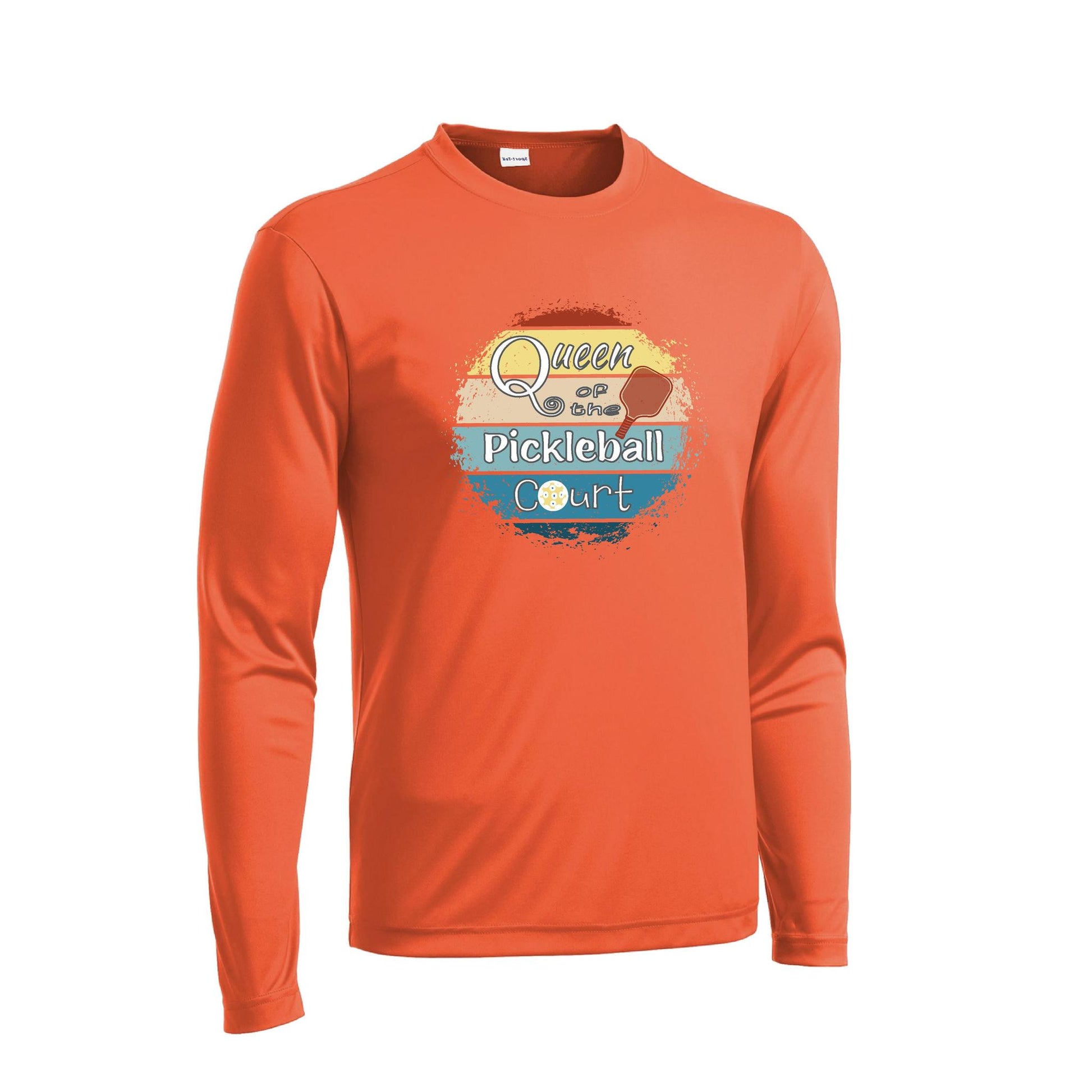 Queen of the Pickleball Court | Men's Long Sleeve Athletic Performance T-Shirt | 100% Polyester