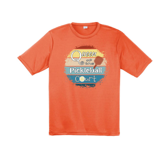 Queen of the Pickleball Court | Men's Short Sleeve Athletic Performance T-Shirt | 100% Polyester