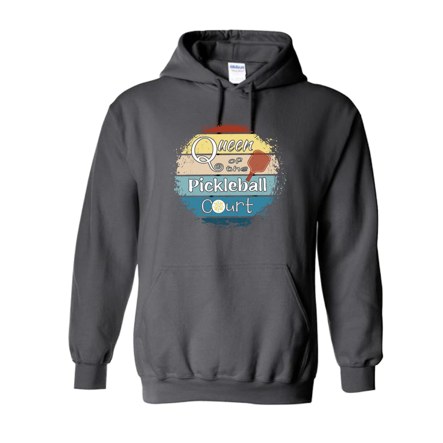 Queen of the Pickleball Court | Unisex Hoodie Athletic Sweatshirt | 50% Cotton/50% Polyester