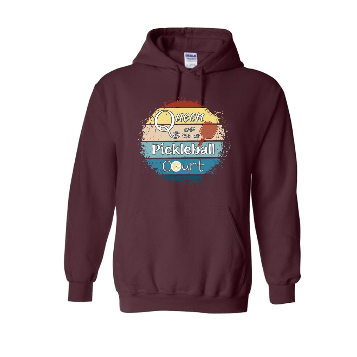 Queen of the Pickleball Court | Unisex Hoodie Athletic Sweatshirt | 50% Cotton/50% Polyester