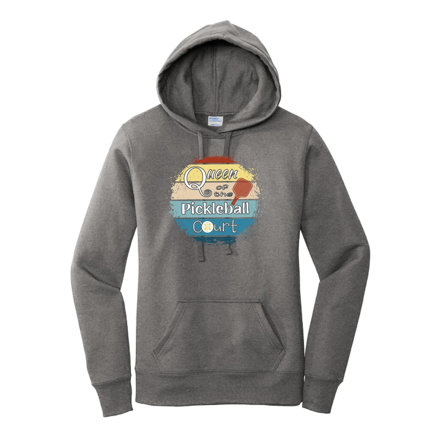 Queen of the Pickleball Court | Women’s Fitted Hoodie Pickleball Sweatshirt | 50% Cotton 50% Poly Fleece