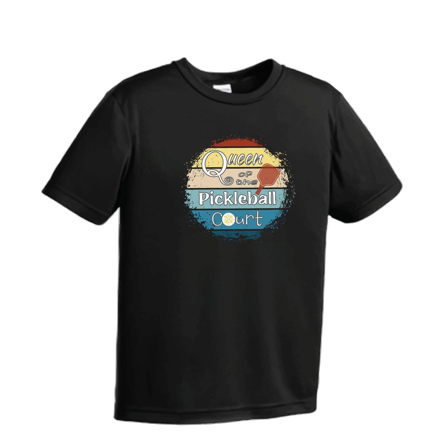 Queen of the Pickleball Court | Youth Short Sleeve Pickleball T-Shirts | 100% Polyester