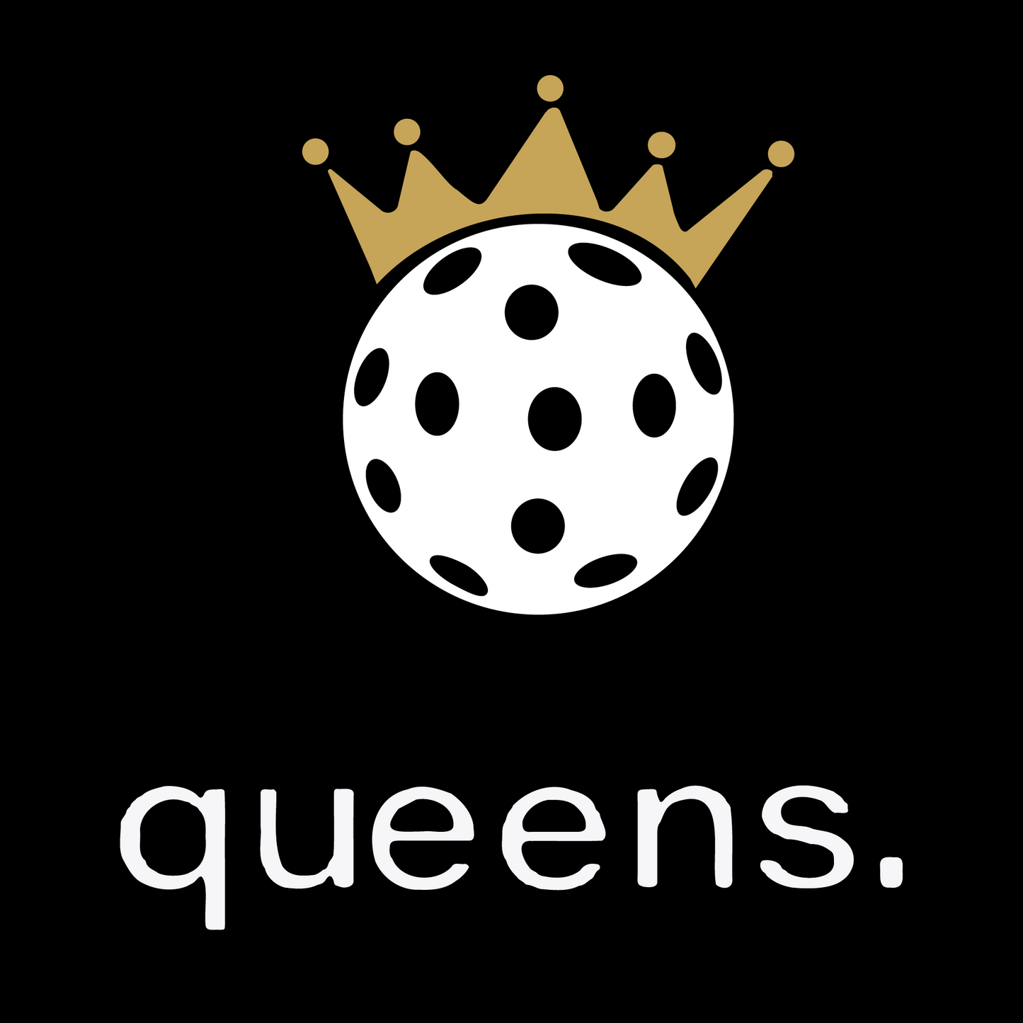 Pickleball Queens With Crown | Youth Short Sleeve Athletic Pickleball Shirt | 100% Polyester