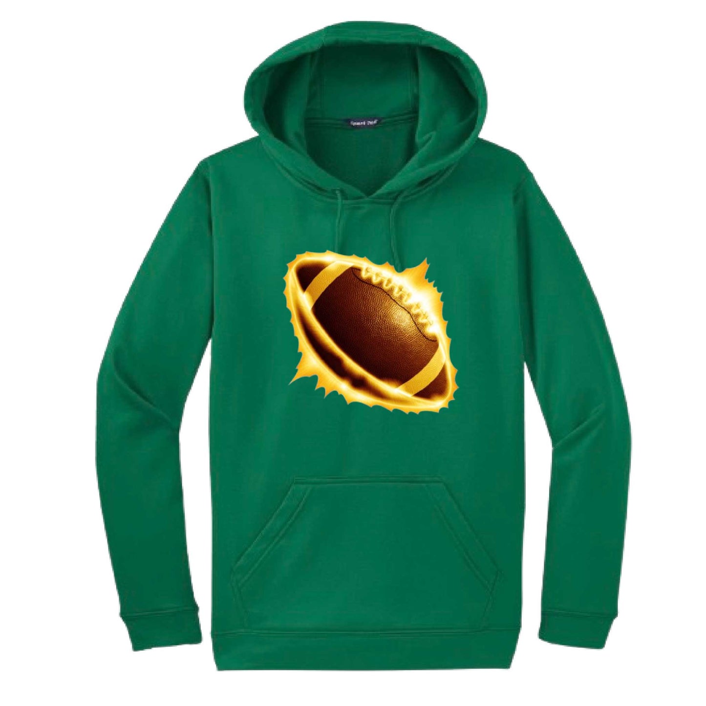 Radioactive Football | Unisex Hoodie Football Sweatshirt | 50% Cotton/50% Polyester