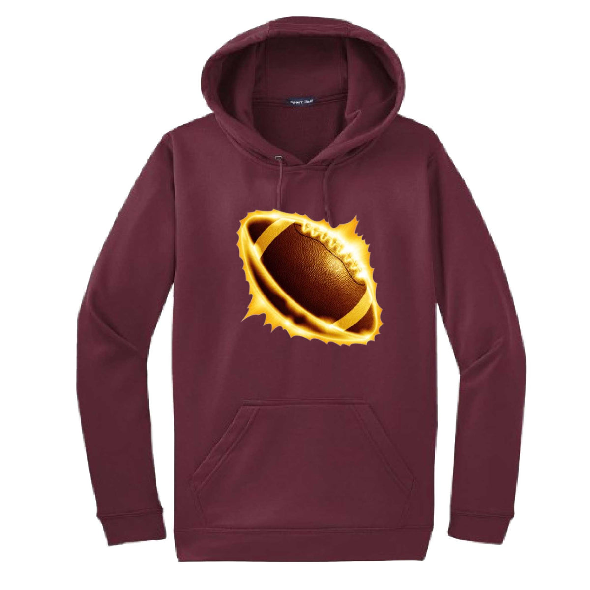 Radioactive Football | Unisex Hoodie Football Sweatshirt | 50% Cotton/50% Polyester