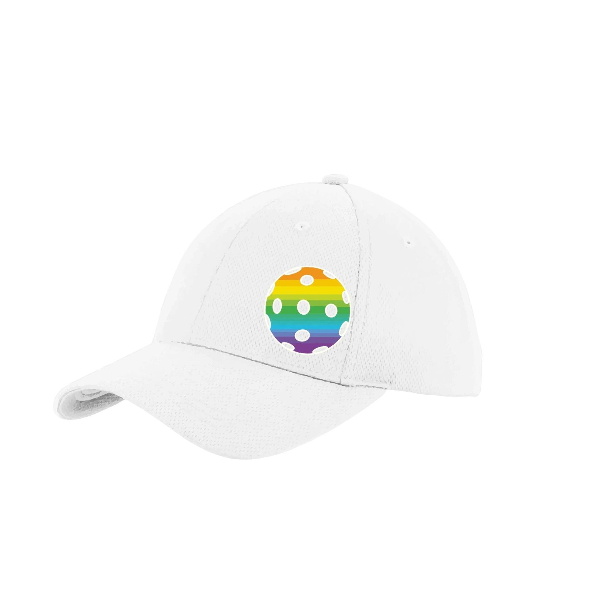 Rainbow Pickleball (Customizable) | Pickleball Hat | Moisture-Wicking 100% Polyester