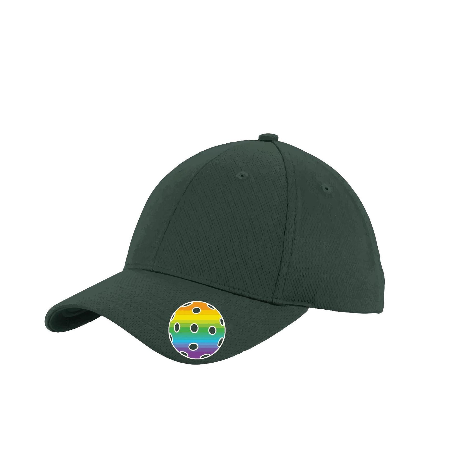 Rainbow Pickleball (Customizable) | Pickleball Hat | Moisture-Wicking 100% Polyester