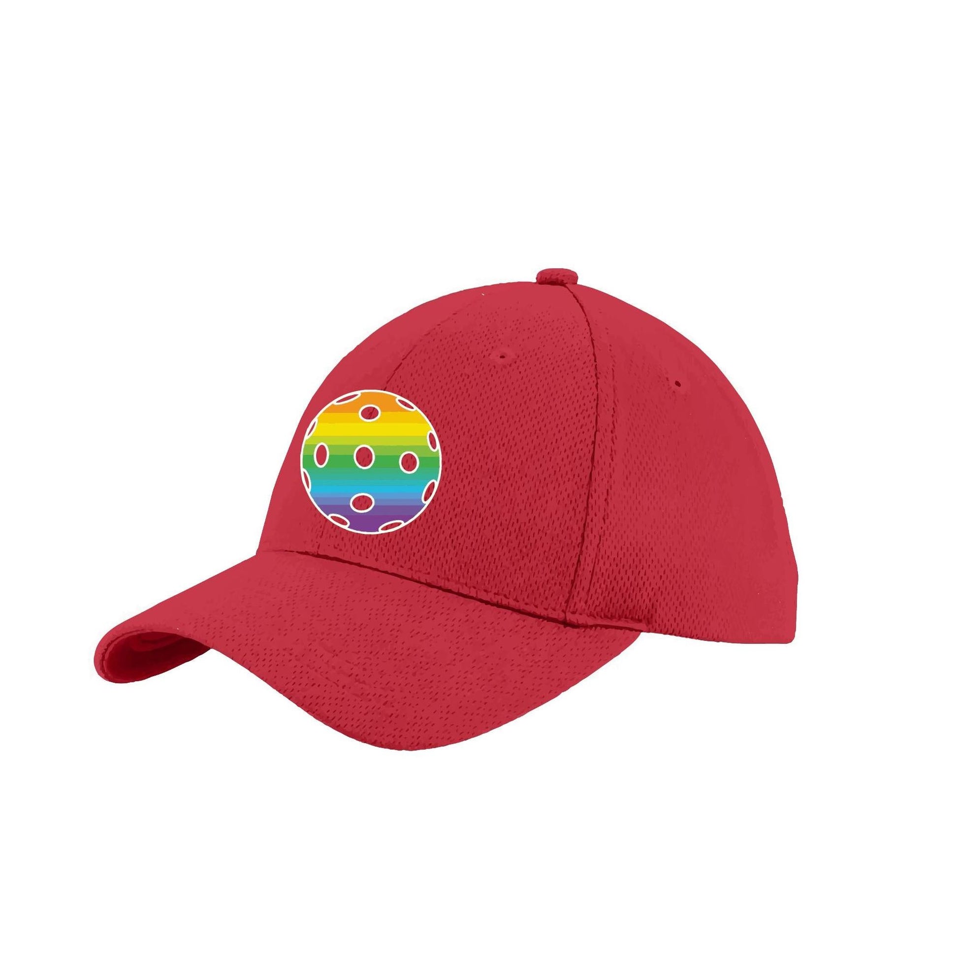 Rainbow Pickleball (Customizable) | Pickleball Hat | Moisture-Wicking 100% Polyester