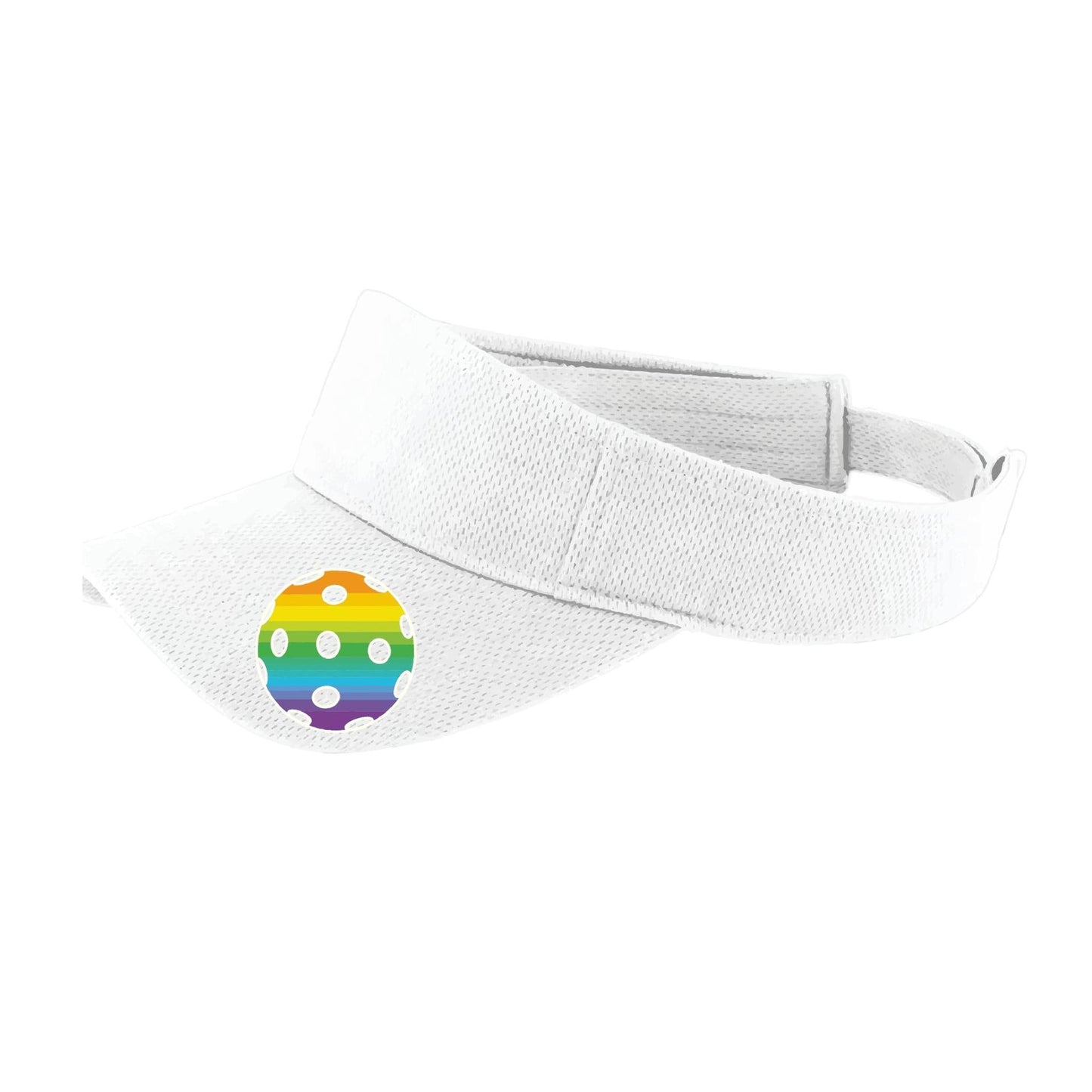 Rainbow Pickleball (Customizable) | Pickleball Visors | Moisture Wicking 100% Polyester