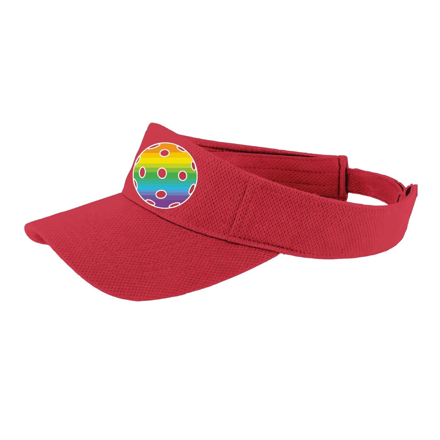 Rainbow Pickleball (Customizable) | Pickleball Visors | Moisture Wicking 100% Polyester