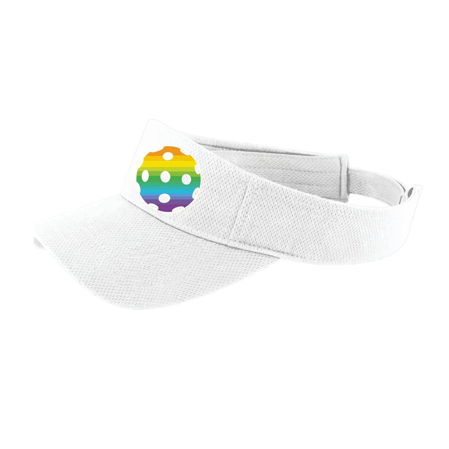 Rainbow Pickleball (Customizable) | Pickleball Visors | Moisture Wicking 100% Polyester