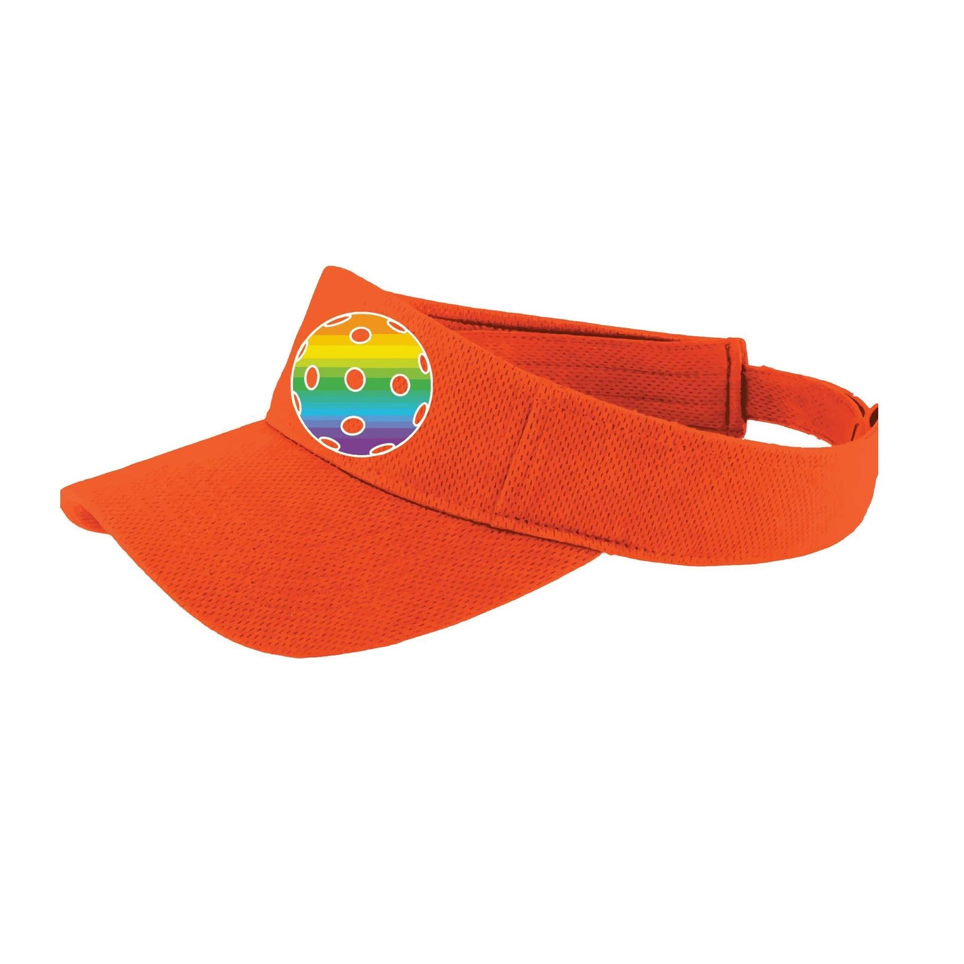 Rainbow Pickleball (Customizable) | Pickleball Visors | Moisture Wicking 100% Polyester