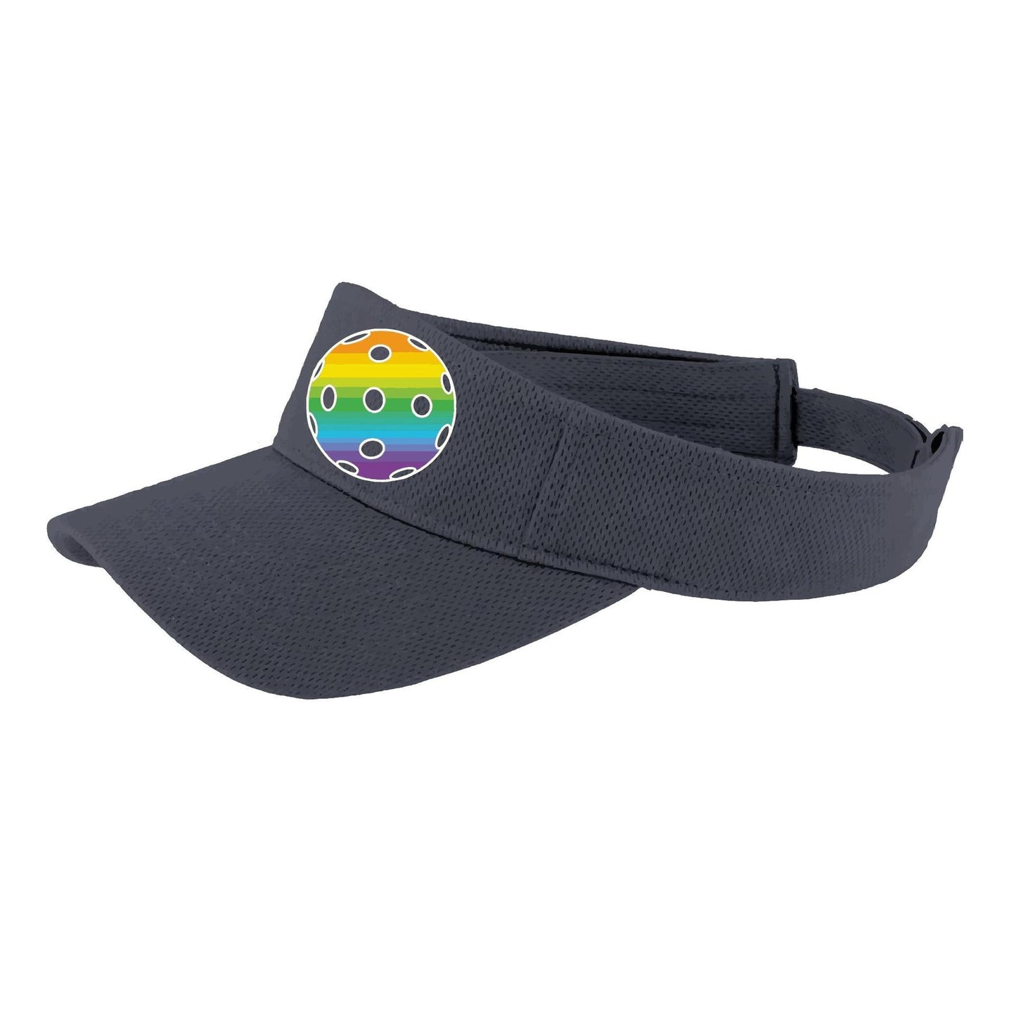 Rainbow Pickleball (Customizable) | Pickleball Visors | Moisture Wicking 100% Polyester