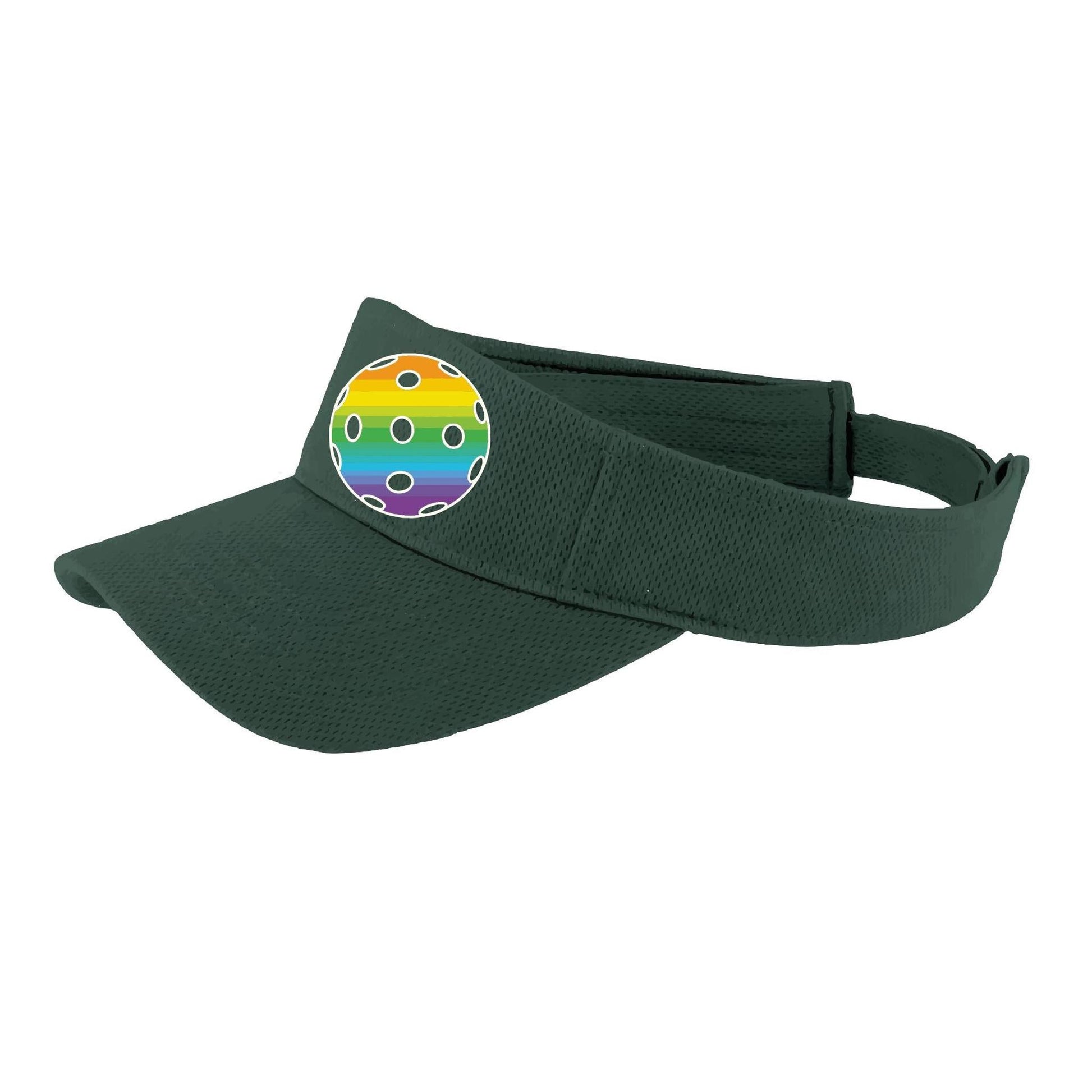 Rainbow Pickleball (Customizable) | Pickleball Visors | Moisture Wicking 100% Polyester