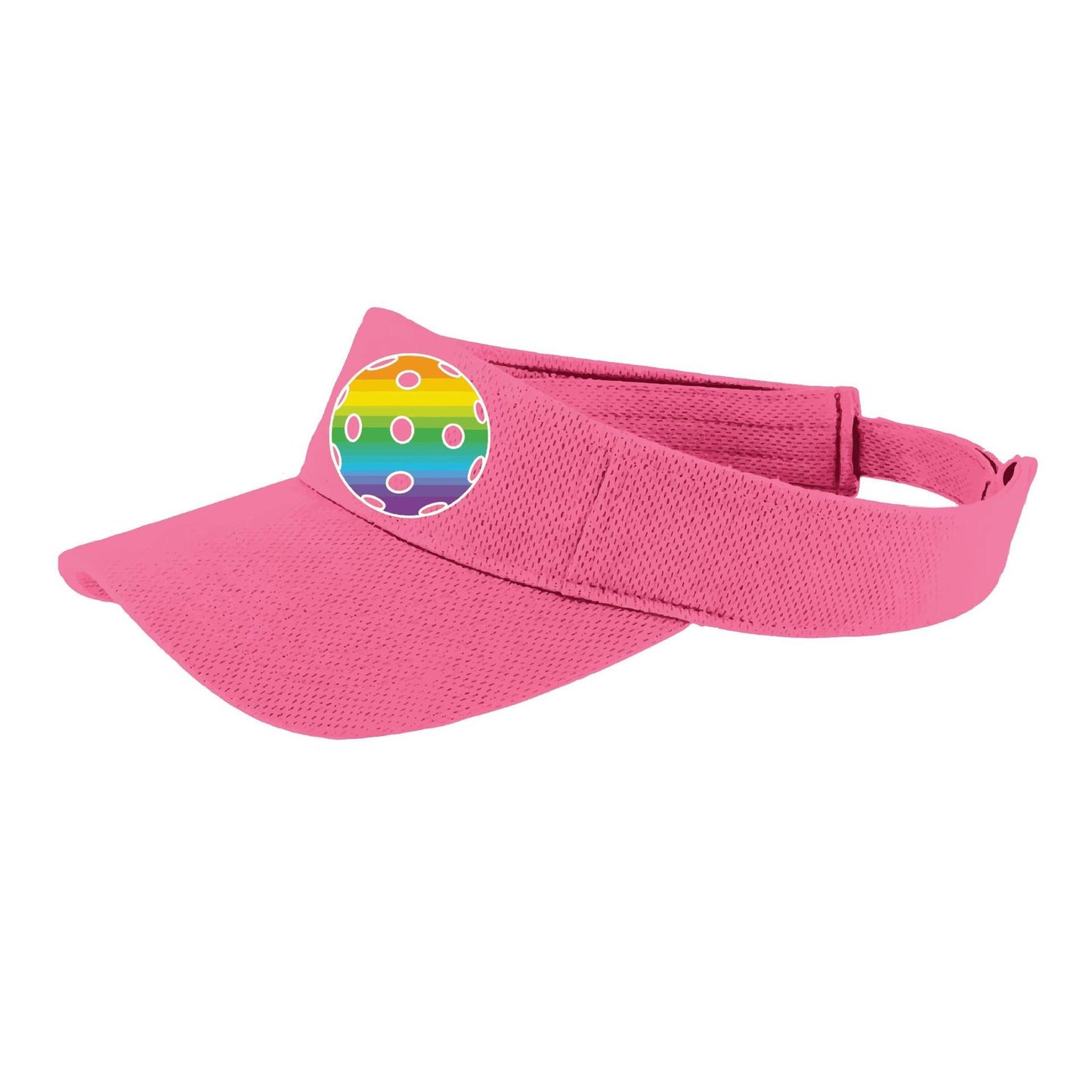 Rainbow Pickleball (Customizable) | Pickleball Visors | Moisture Wicking 100% Polyester